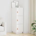 vidaXL buffetkast 34x40x108,5 cm massief grenenhout wit, Huis en Inrichting, Kasten | Buffetkasten, Minder dan 50 cm, Verzenden