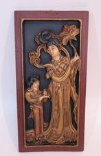 Paneel - moeder en kind met bloemen - Asia (Zonder