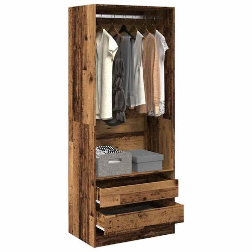 vidaXL Kledingkast 80x50x200 cm bewerkt hout oud hout, Huis en Inrichting, Kasten | Kledingkasten, Nieuw, Verzenden