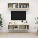 vidaXL Tv-wandmeubelen 2 st spaanplaat sonoma eikenkleurig, Minder dan 50 cm, Verzenden, Nieuw, Minder dan 100 cm