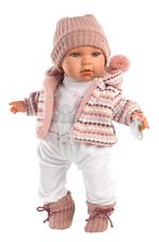 Llorens pop baby Julia met roze/wit truitje - 42cm, Kinderen en Baby's, Speelgoed | Poppen, Ophalen of Verzenden, Nieuw, Babypop