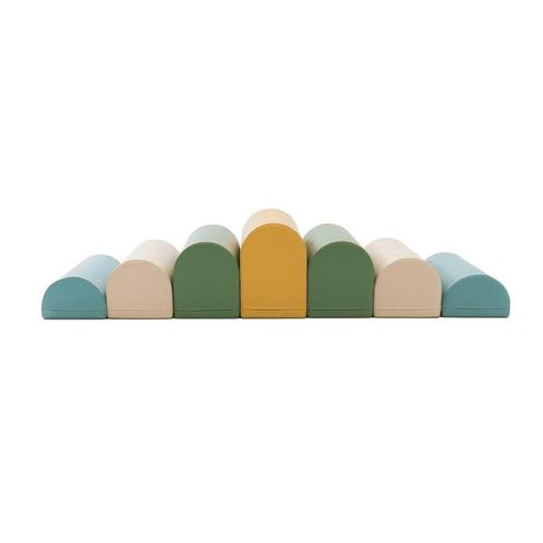 Pastel turquoise foam stapstenen – 4, 7 of 14-delige set.., Kinderen en Baby's, Speelgoed | Educatief en Creatief, Nieuw, Ophalen of Verzenden