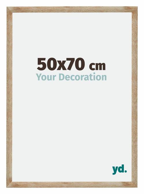 Fotolijst 50x70 cm - Goud - MDF - Catania, Huis en Inrichting, Woonaccessoires | Lijsten, Nieuw, Verzenden