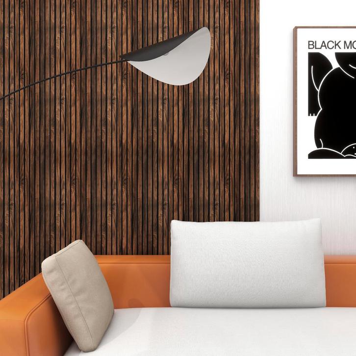 Wandpanelen Boxtel 3D set van 6 polystyreen 195x31,5 cm waln, Doe-het-zelf en Verbouw, Platen en Panelen, Verzenden