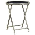 Theetafel Poly Rattan | Tweedekansje | Tuin Musthave!, Ophalen of Verzenden, Nieuw, Rond, Wicker