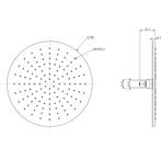Wiesbaden Caral Hoofddouche - Rond - 30x0.8cm - Mat Zwart, Doe-het-zelf en Verbouw, Sanitair, Ophalen of Verzenden, Nieuw