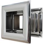 Vierkant deurrooster 29 x 29mm - kunststof chrome, Doe-het-zelf en Verbouw, Verzenden, Nieuw