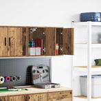 vidaXL Garage wandkasten 2 st bewerkt hout oud hout, Verzenden, Nieuw