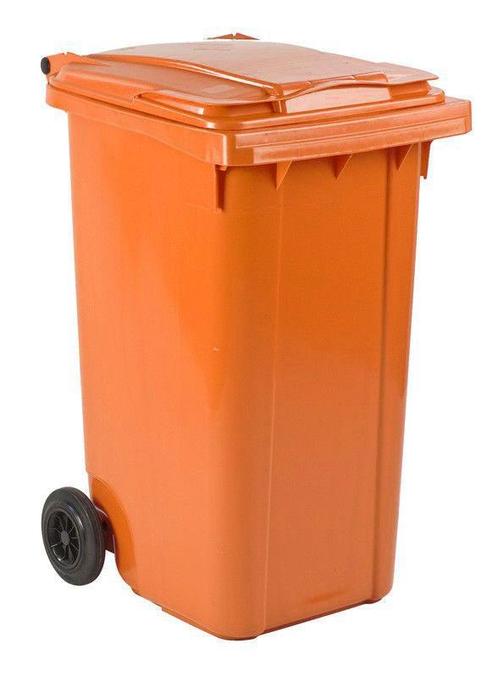 Afvalcontainer 240 liter oranje, Huis en Inrichting, Woonaccessoires | Prullenbakken, Nieuw, 40 liter of meer, Kunststof, 75 cm of meer