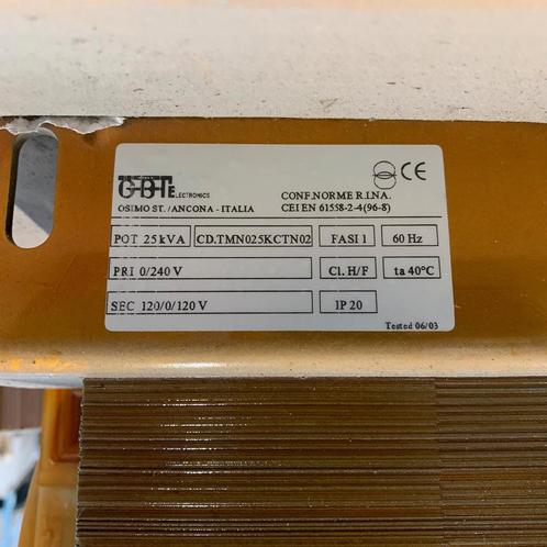 Bieden: GBT CD.TMN025KCTN02 transformer 25KVA 240V single p, Watersport en Boten, Bootonderdelen, Elektra en Verlichting, Nieuw