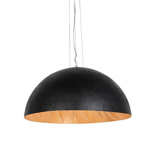 Industriële hanglamp zwart met goud 70 cm - Magna, Huis en Inrichting, Lampen | Hanglampen, Nieuw, Kunststof, 75 cm of meer