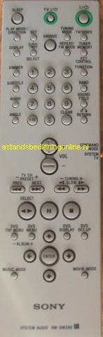 Afstandsbediening Sony rm-swz8d MHC-WZ80D HCD-WZ80D, Audio, Tv en Foto, Afstandsbedieningen, Origineel, Nieuw, Ophalen of Verzenden