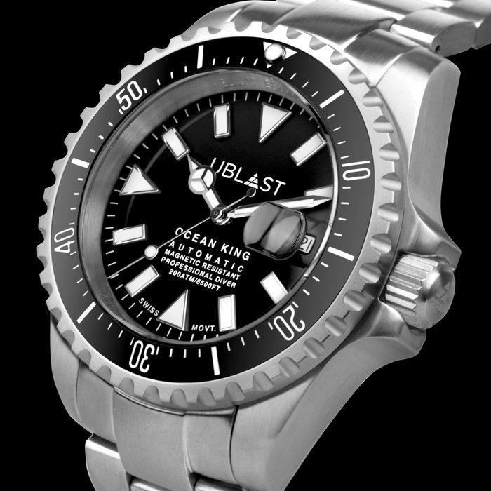Ublast - Ocean King - Professional Diver - UBOK45200BL-, Sieraden, Tassen en Uiterlijk, Horloges | Heren
