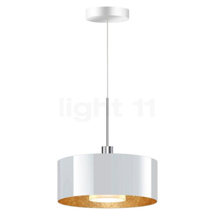 Bruck Cantara Hanglamp LED, chroom glimmend/glas wit/goud -, Huis en Inrichting, Lampen | Hanglampen, Nieuw, Verzenden