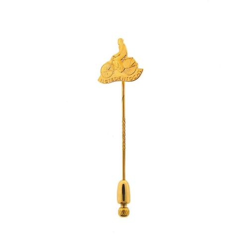 Gouden reversspeld, dasspeld | Elfstedentocht (steekspeld), Sieraden, Tassen en Uiterlijk, Broches, Overige kleuren, Gebruikt