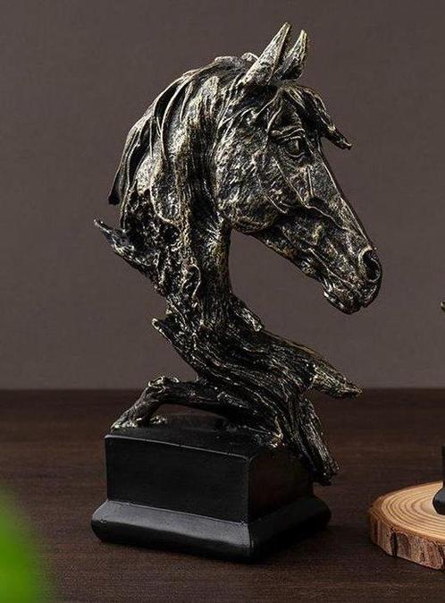 sculptuur, horsehead - 20 cm - Messing, Antiek en Kunst, Curiosa en Brocante