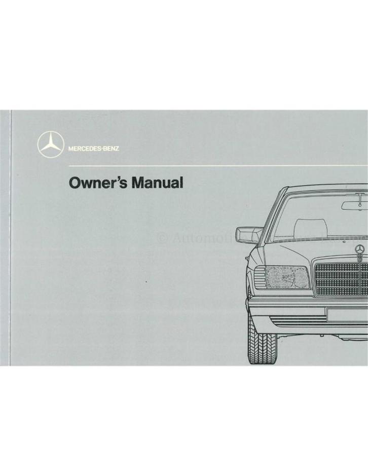 1989 MERCEDES BENZ S KLASSE INSTRUCTIEBOEKJE ENGELS, Auto diversen, Handleidingen en Instructieboekjes