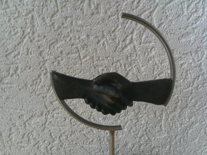 Artihove - Beeldje - DE HANDDRUK - Brons, Antiek en Kunst, Curiosa en Brocante