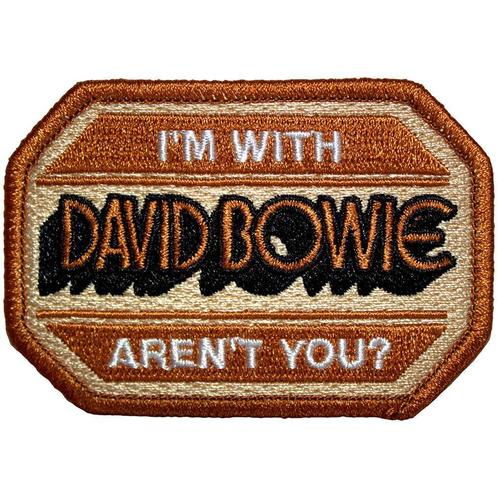David Bowie - Im With David Bowie Arent You? - Patch, Verzamelen, Muziek, Artiesten en Beroemdheden, Kleding, Nieuw, Ophalen of Verzenden