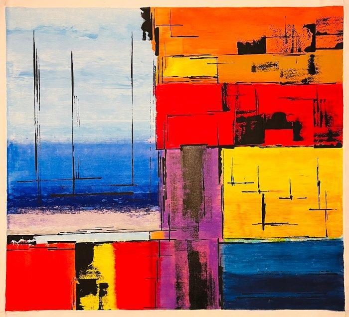 Paolo Contin - Navigando, Antiek en Kunst, Kunst | Schilderijen | Modern