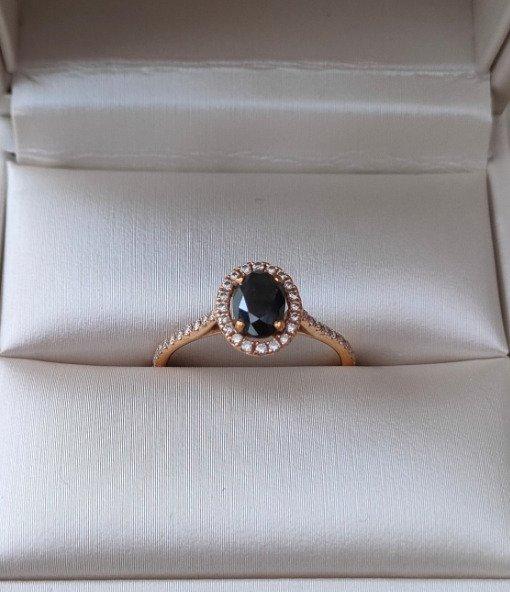 Verlovingsring - 18 karaat Geel goud - 1.24ct. tw. Diamant, Sieraden, Tassen en Uiterlijk, Antieke sieraden