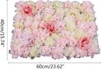 Wanddecoratie Bloemen- Kunstbloemenwand - Bloemenwand - Roze, Verzenden, Zo goed als nieuw