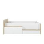 MATIS - Kajuitbed - tienerbed - 90x200cm - hout - eiken wit, Antiek en Kunst, Ophalen of Verzenden