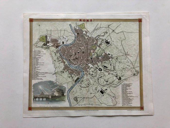 Italië - Roma; J. Dower / Orr & Smith - Lazio, Roma -, Boeken, Atlassen en Landkaarten