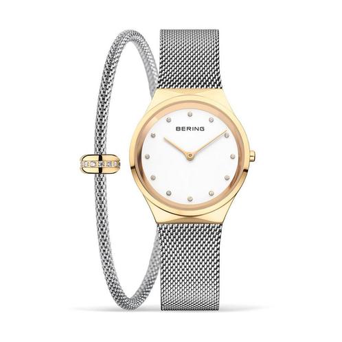 Bering Classic 12131-010-190 Horloge en armband Cadeauset, Sieraden, Tassen en Uiterlijk, Horloges | Dames, Staal, Nieuw, Staal