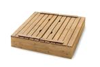 Zandbak hout met deksel - met zitje - 120x120 cm, Kinderen en Baby's, Ophalen of Verzenden, Nieuw