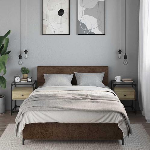 vidaXL Nachtkastjes 2 st 40x40x55 cm bewerkt hout sonoma, Huis en Inrichting, Slaapkamer | Nachtkastjes, Nieuw, Hout, Verzenden