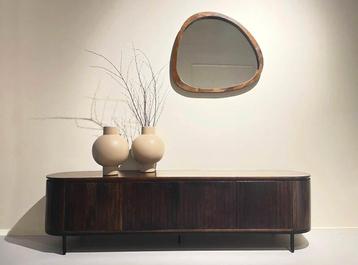 TV Meubel Noor Walnut – 170 cm | Walnoot Mangohout &amp; Zwart beschikbaar voor biedingen