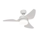 Plafondventilator wit incl. LED met afstandsbediening - Yuki, Nieuw, Overige materialen, Modern