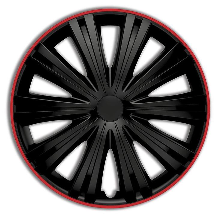 Wieldoppen  Giga R 16-inch zwart/rood, Auto diversen, Wieldoppen, Verzenden