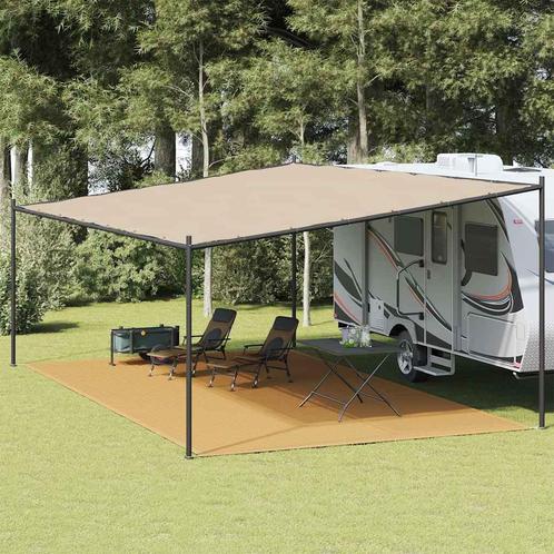 vidaXL Tenttapijt 400x600 cm HDPE zandkleurig, Caravans en Kamperen, Kampeeraccessoires, Nieuw, Verzenden