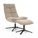 *WOONWINKEL* Eleonora Marcus Fauteuil Met Voetenbank Beige B, Nieuw, Verzenden