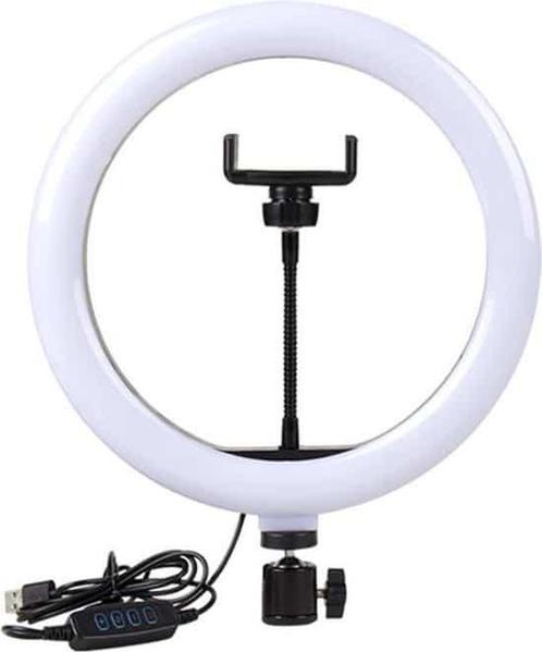 LED ring lamp met 3 lichtstanden - voor fotos en videos -, Huis en Inrichting, Lampen | Losse lampen, Zo goed als nieuw, Ophalen of Verzenden