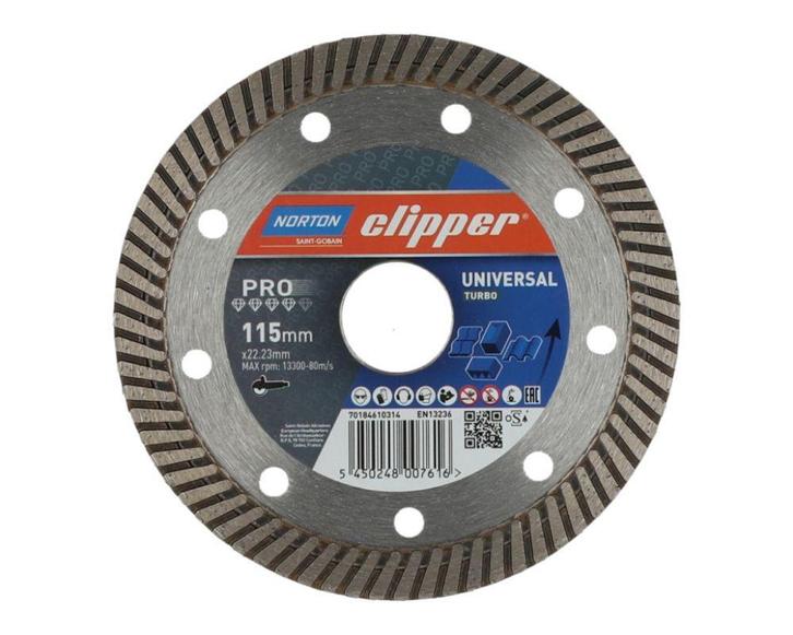 Norton Clipper Pro Universeel diamantzaagblad 115 x 22,23 mm, Zakelijke goederen, Machines en Bouw | Tuin, Park en Bosbouw, Overige typen