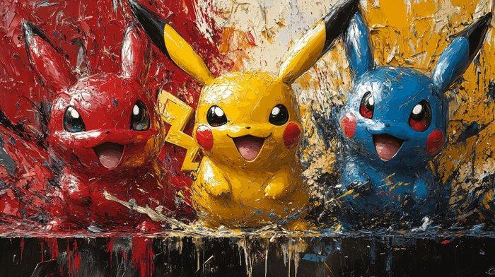 I_KONIQ - HAPPY POKEMON TRICOLOR in a POLLOCK ART, Spelcomputers en Games, Spelcomputers | Overige Accessoires