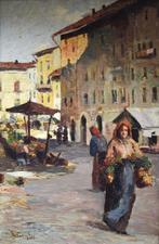 Riccardo Viriglio (1897-1951) - Al mercato, Antiek en Kunst