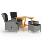 vidaXL 5-delige Tuinset lichtgrijs, Tuin en Terras, Tuinsets en Loungesets, 4 zitplaatsen, Nieuw, Tuinset, Verzenden