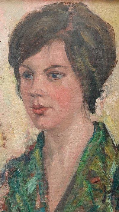 Jane de Ruig - Portret van jonge vrouw, Antiek en Kunst, Kunst | Designobjecten