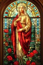 I_KONIQ (1969) - MADONNA WITH RED ROSES ON A STAINED GLASS
