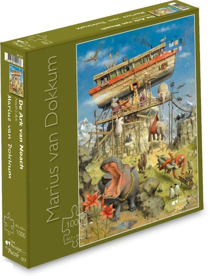 Marius van Dokkum - De Ark van Noach Puzzel (1000 stukjes) |, Hobby en Vrije tijd, Denksport en Puzzels, Nieuw, Verzenden