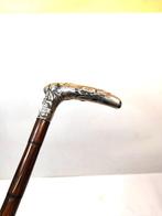 Bastone da passeggio con manico con impugnatura con disegno, Antiek en Kunst
