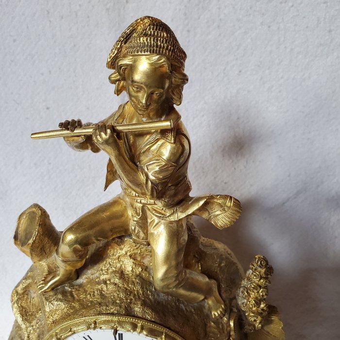 Figurale pendule Louis Philippe - Verguld brons - 1830-1840, Antiek en Kunst, Antiek | Klokken
