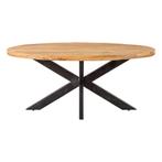 Ovale Eettafel Massief Mangohout. 160cm t/m300cm vanaf €299!, 50 tot 100 cm, Nieuw, 150 tot 200 cm, Industriële meubels
