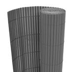 vidaXL Tuinafscheiding dubbelzijdig 90x500 cm PVC grijs, Verzenden, Nieuw, Kunststof, Minder dan 1 meter