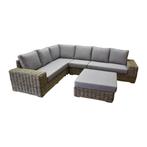 Otava hoek loungeset 5-delig naturel rotan, Tuin en Terras, Tuinsets en Loungesets, Ophalen of Verzenden, Nieuw