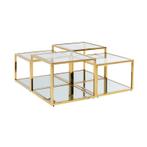 *WOONWINKEL* Kare Design Orion Gold Gouden Design Salontafel, Huis en Inrichting, Tafels | Salontafels, Nieuw, Verzenden